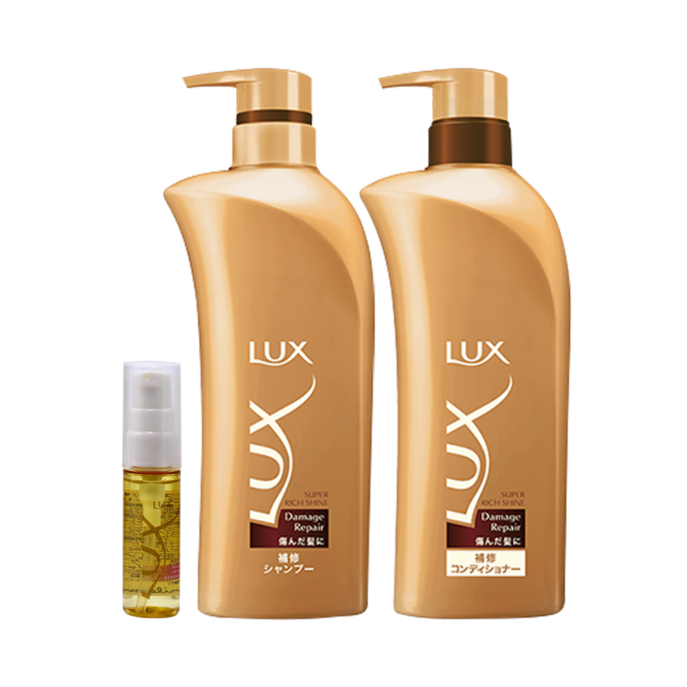 Bộ dầu gội Lux Super Rich Shine Moisture (nâu)
