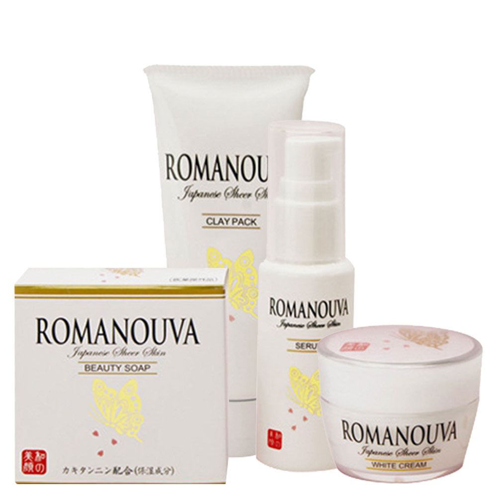 Bộ mỹ phẩm thiên nhiên dưỡng da căng trắng mịn Nhật Bản - ROMANOUVA 