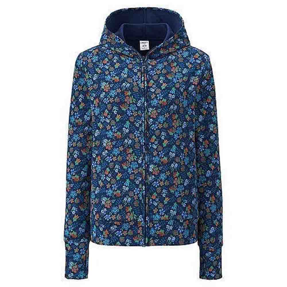 Áo khoác chống nắng Uniqlo 2016 (hoa văn xanh đậm)