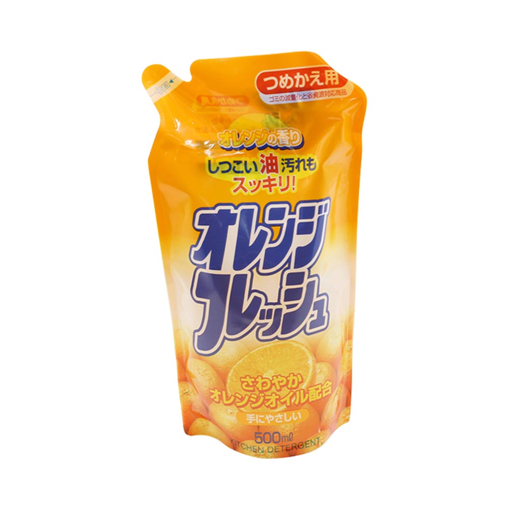 Nước rửa chén hương cam Rocket Nhật Bản 500ml (Loại túi)