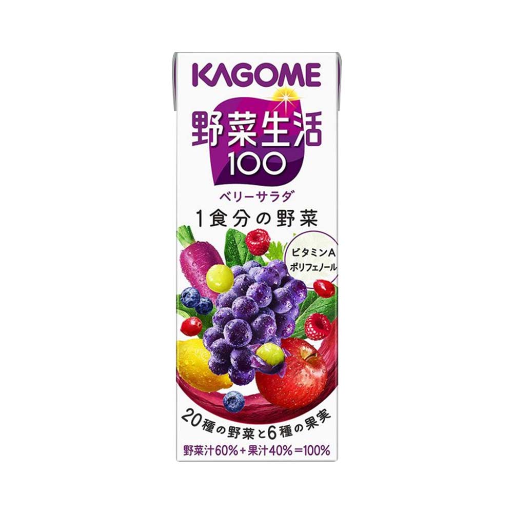 Nước ép rau củ quả nguyên chất Kagome Berry Salad 200ml