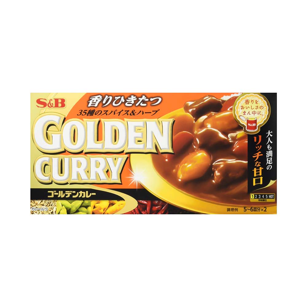 Viên nấu cà ri S&B Golden Curry 198g (Vị mặn ngọt)