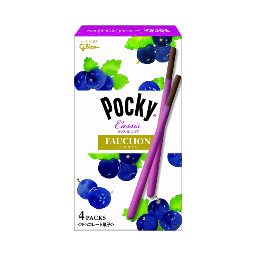 Bánh que vị cassis và ca cao Glico Pocky Fauchon 4 gói