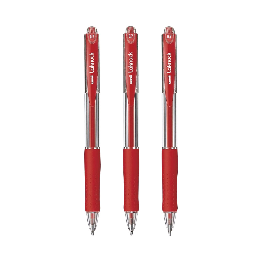Combo 3 bút bi bấm Uni Lacknock SN-100 0.7