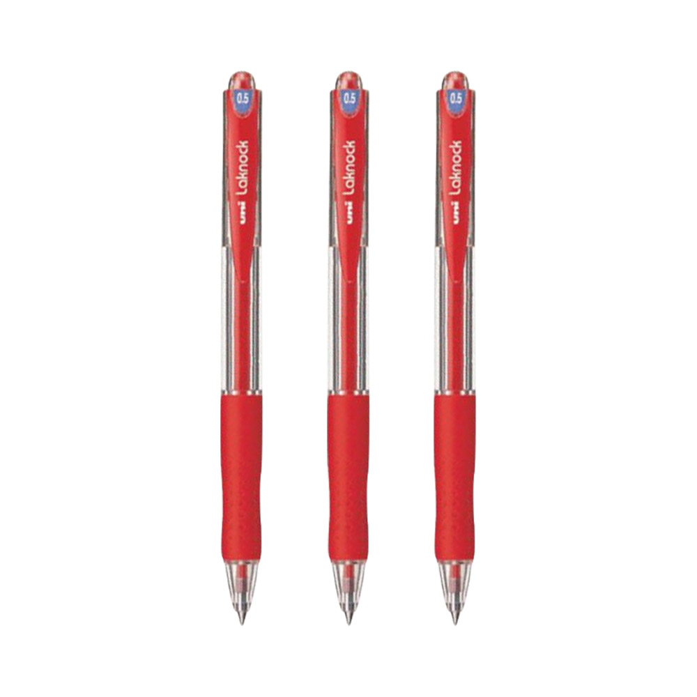 Combo 3 bút bi bấm Uni Lacknock SN-100 0.5
