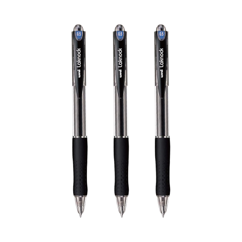Combo 3 bút bi bấm Uni Lacknock SN-100 0.5
