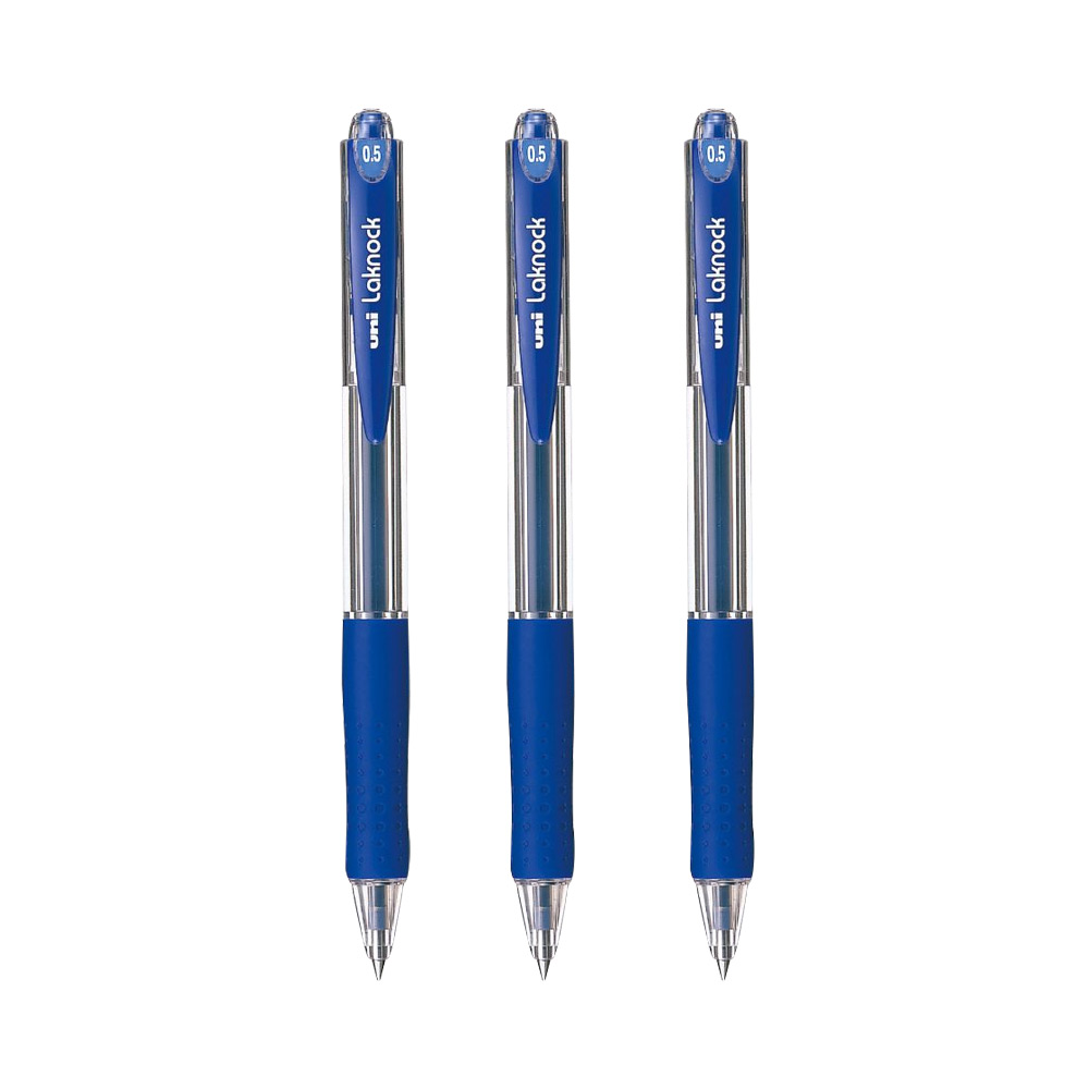 Combo 3 bút bi bấm Uni Lacknock SN-100 0.5