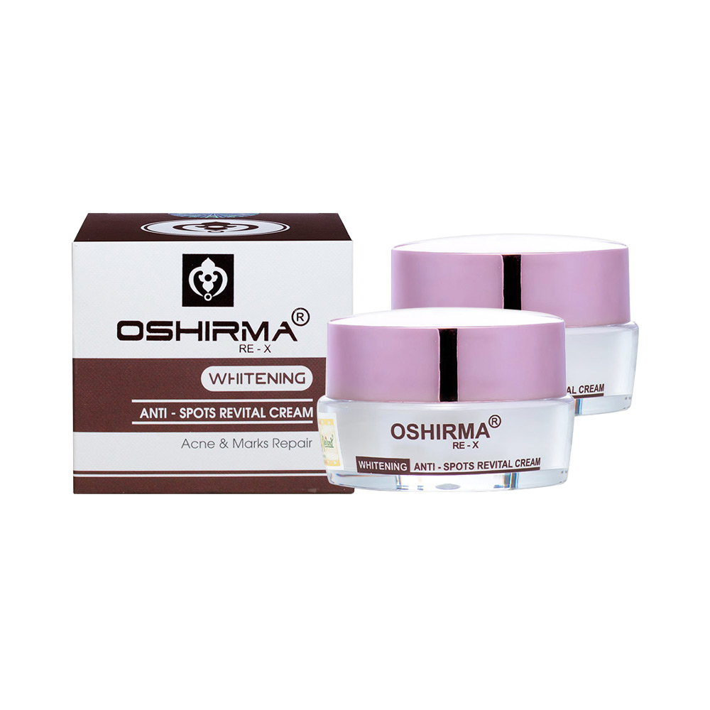 Combo 2 hộp kem dưỡng trắng, ngừa mụn và thâm Oshirma Re-X 10g