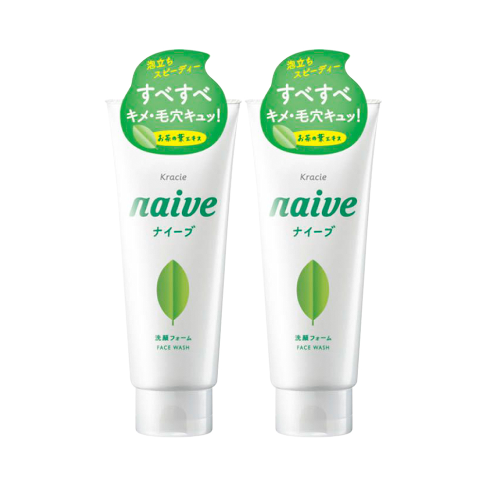 Combo 2 tuýp sữa rửa mặt trà xanh Kracie Naive 130g