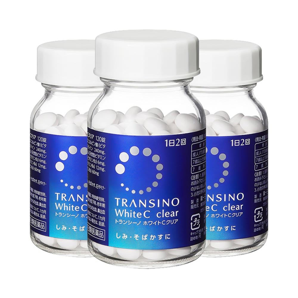 Combo 3 hộp viên uống trắng da, giảm nám Transino White C Clear 120 viên