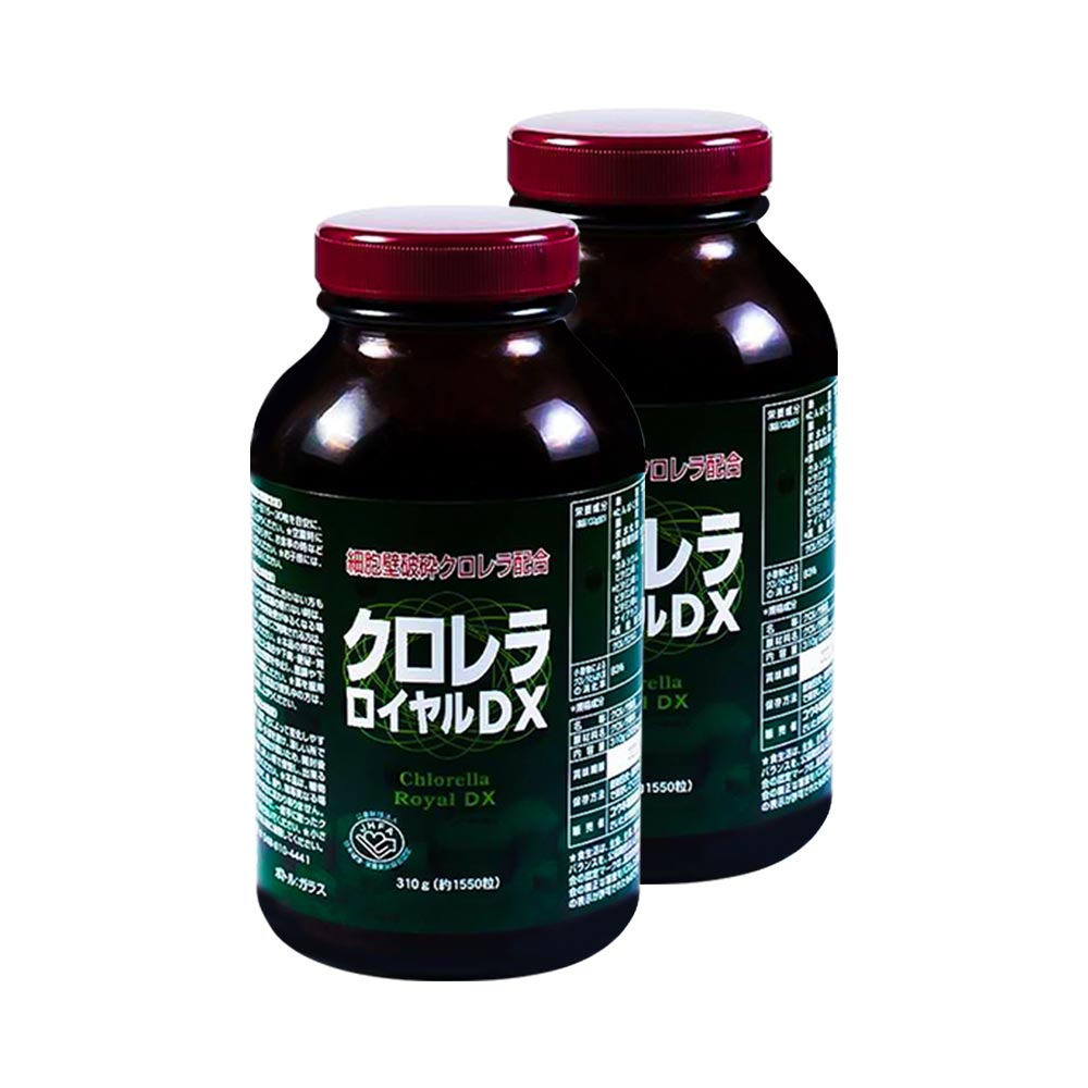 Combo 2 hộp tảo lục hoàng gia Chlorella Royal DX Nhật Bản 1550 viên