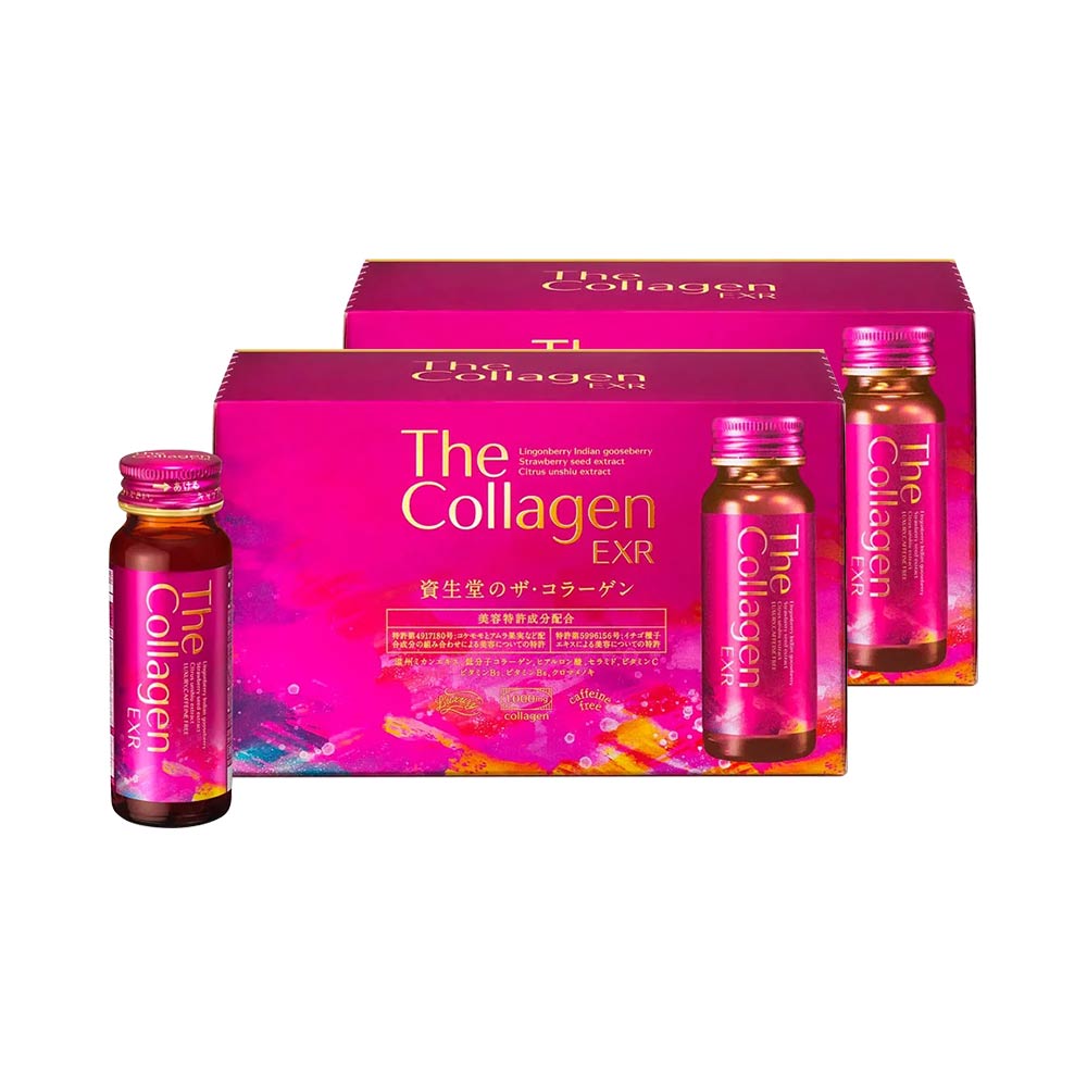 Combo 2 hộp nước uống Shiseido The Collagen EXR (Hộp 10 chai x 50ml)