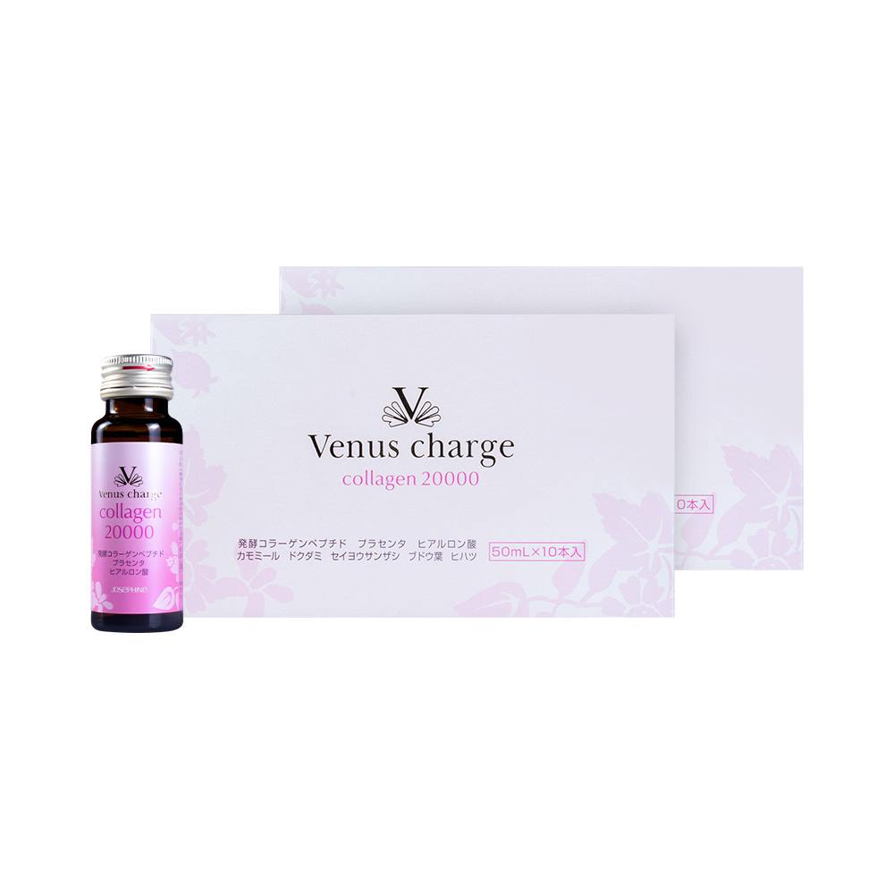 Combo 2 hộp nước uống Collagen Venus Charge 20.000mg (Hộp 10 chai x 50ml)