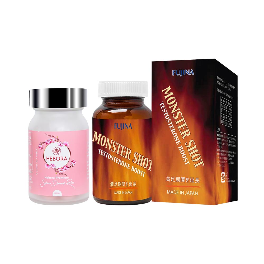Bộ đôi cân bằng nội tiết Hebora và tăng cường sinh lý Fujina Monster Shot