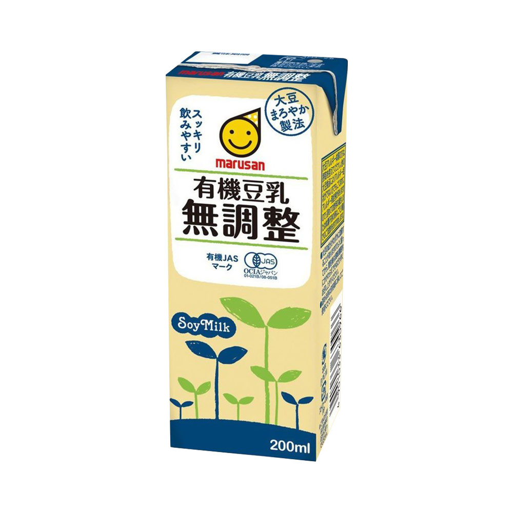 Combo 12 hộp sữa đậu nành hữu cơ không đường Marusan 200ml