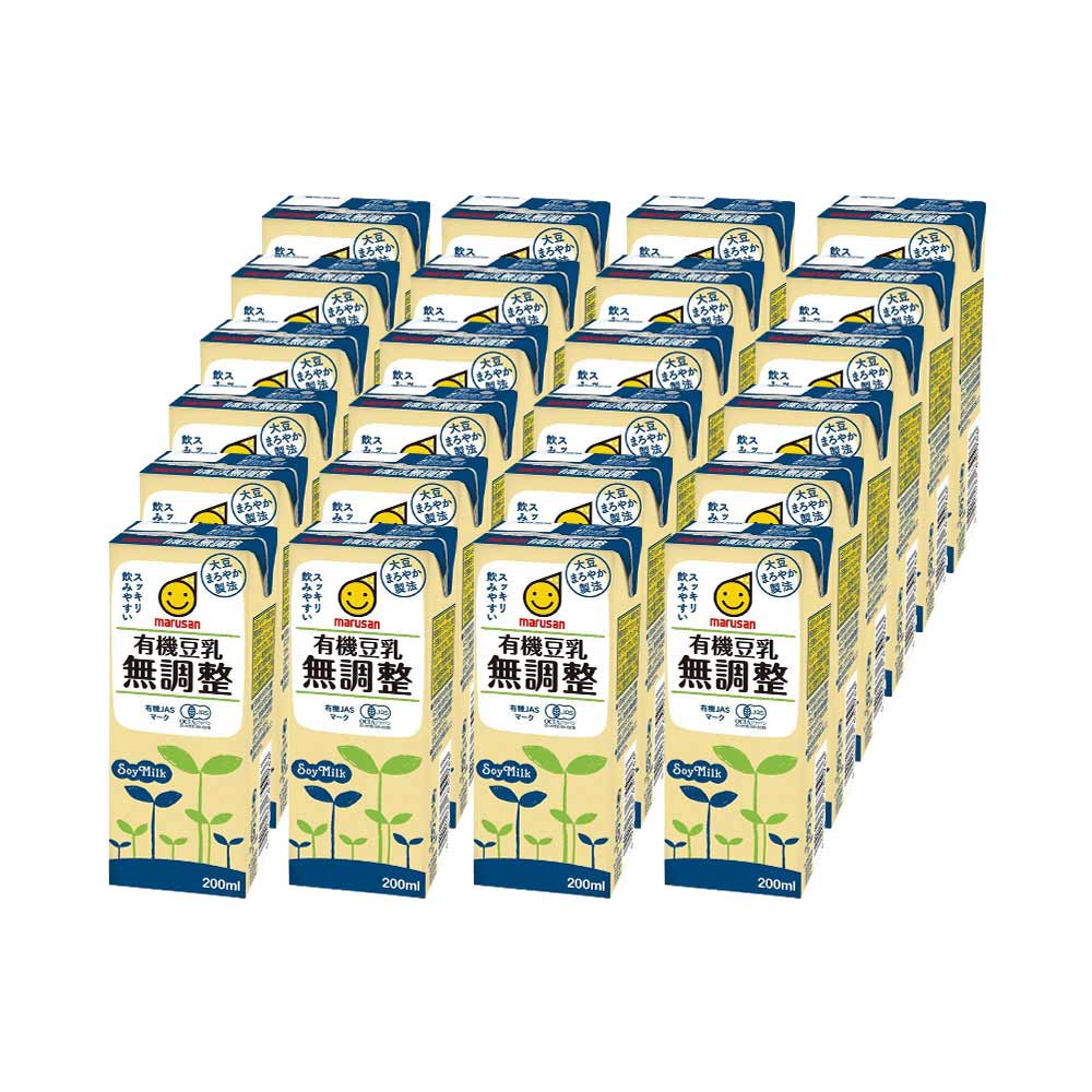 Combo 24 hộp sữa đậu nành hữu cơ không đường Marusan 200ml
