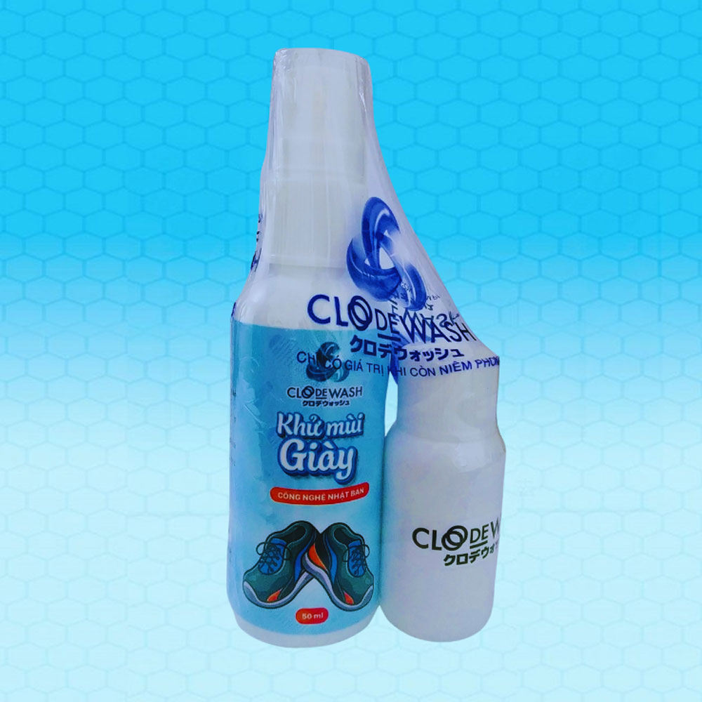 Xịt khử mùi giày công nghệ Nhật Bản CLODEWASH 50ml