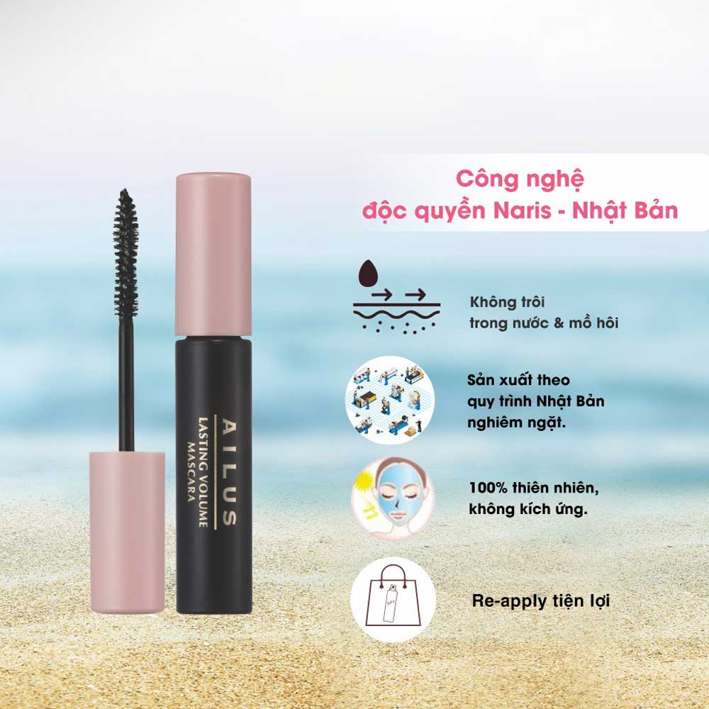 Mascara làm dài và cong mi Naris Ailus 10g (Màu 01 - Đen tự nhiên)