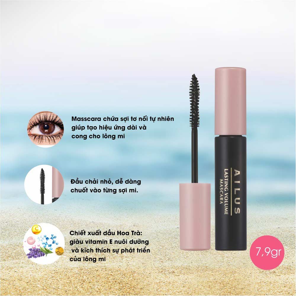 Mascara làm dài và cong mi Naris Ailus 10g (Màu 01 - Đen tự nhiên)