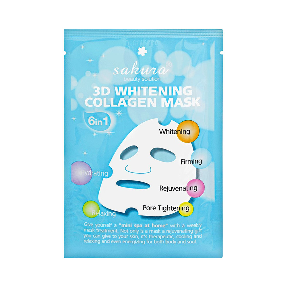 Khuyến mãi mặt nạ trắng da Sakura 3D Whitening Collagen Mask 1 miếng