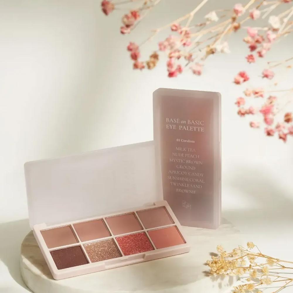 Bảng phấn mắt 8 ô B.O.M Base On Basic Eye Palette #01 Coralism 12g