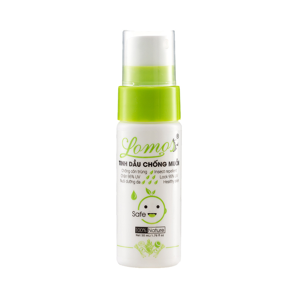 Xịt chống muỗi và côn trùng chiết xuất sả chanh Lomos (có thể sử dụng cho trẻ sơ sinh) 20ml/50ml