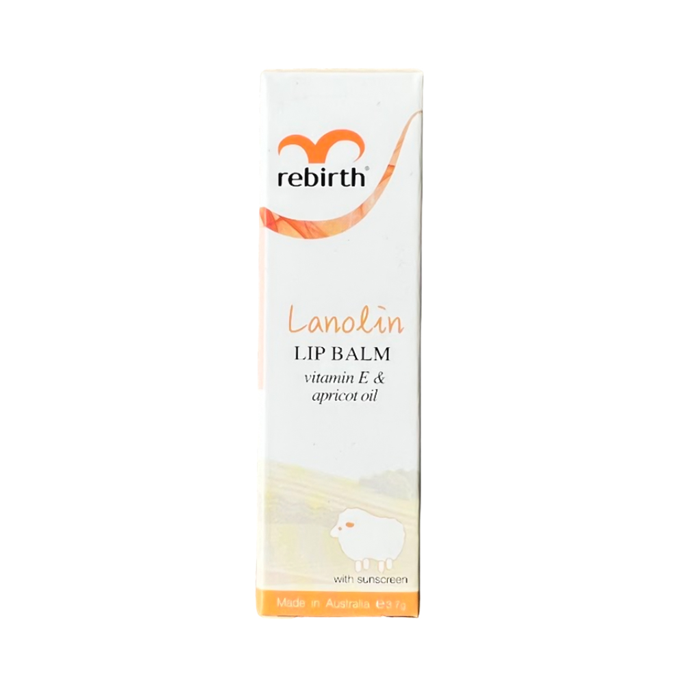Son dưỡng môi nhau thai cừu Rebirth Lanolin Lip Balm 3.7g