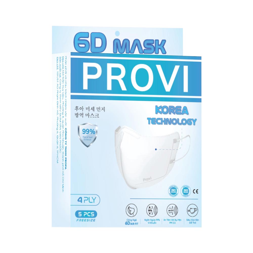 Khuyến mãi khẩu trang Provi Hộp 5 cái 