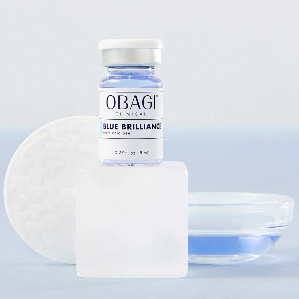 Bộ Peel Tái Cấu Trúc Nền Da Obagi Clinical Blue Brilliance Triple Acid Peel (Hộp 4 Lọ X 8ml)