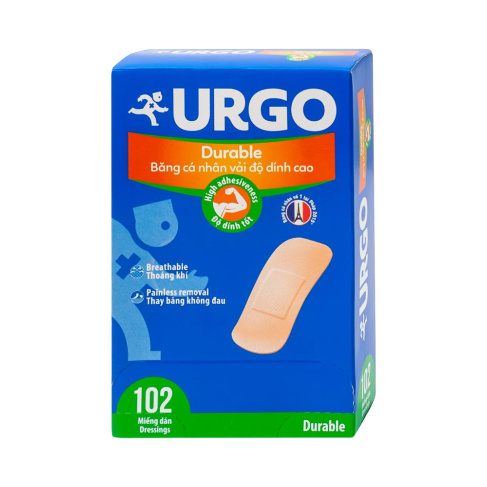 Băng cá nhân vải độ dính cao Urgo Durable