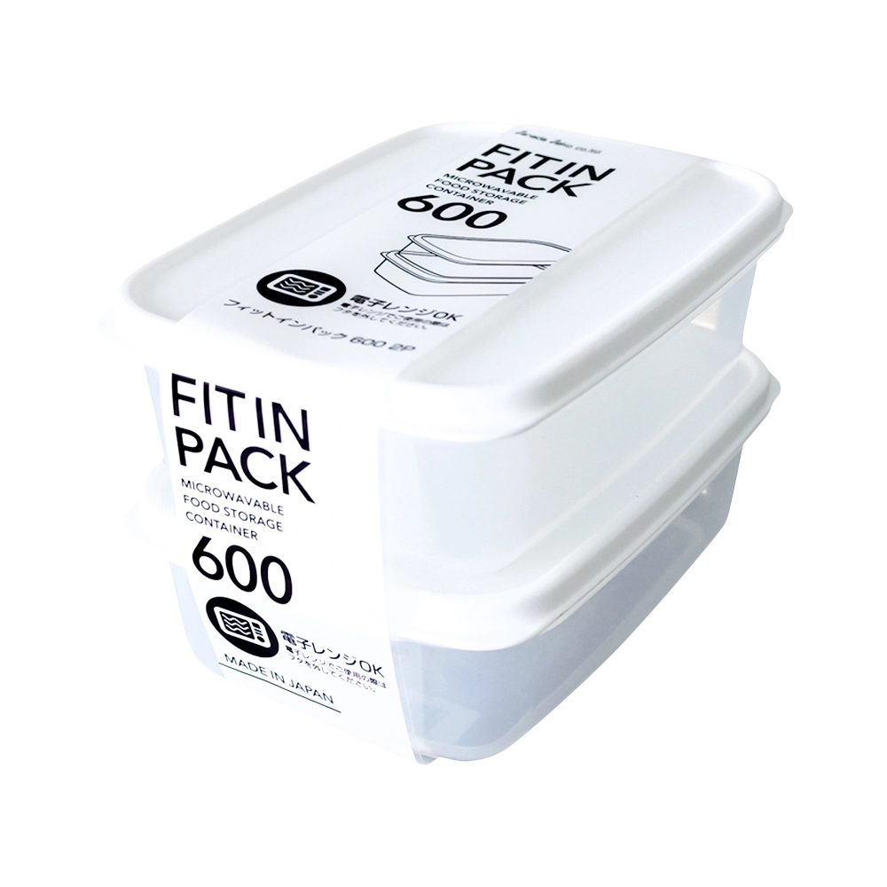 Combo 2 hộp nhựa nắp dẻo 600ml