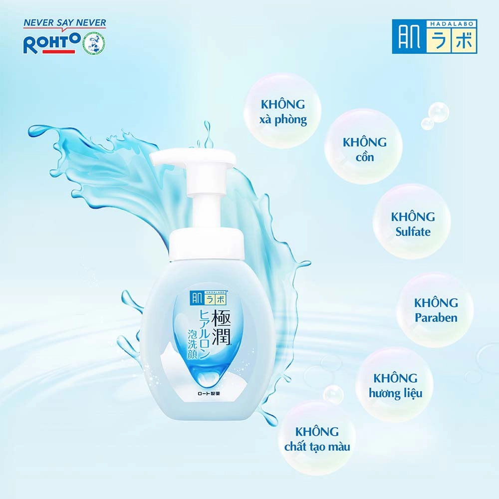 Bọt rửa mặt dưỡng ẩm Hada Labo Gokujyun Moisturizing Foaming Wash 160ml