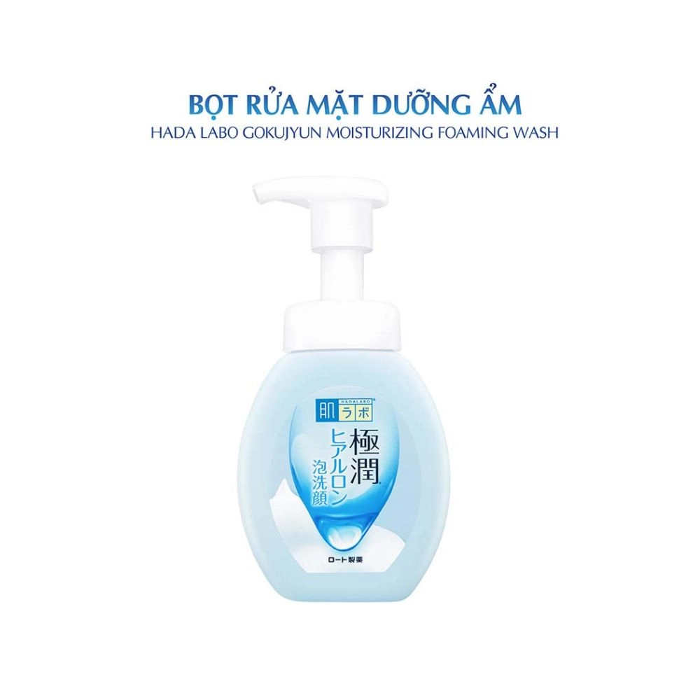 Bọt rửa mặt dưỡng ẩm Hada Labo Gokujyun Moisturizing Foaming Wash 160ml