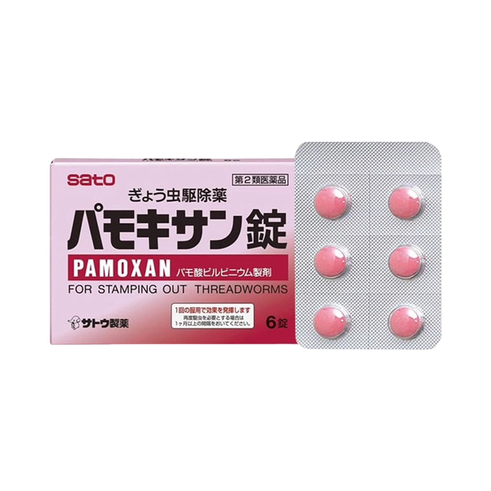 Viên uống hỗ trợ xổ giun Sato Pamoxan 6 viên 