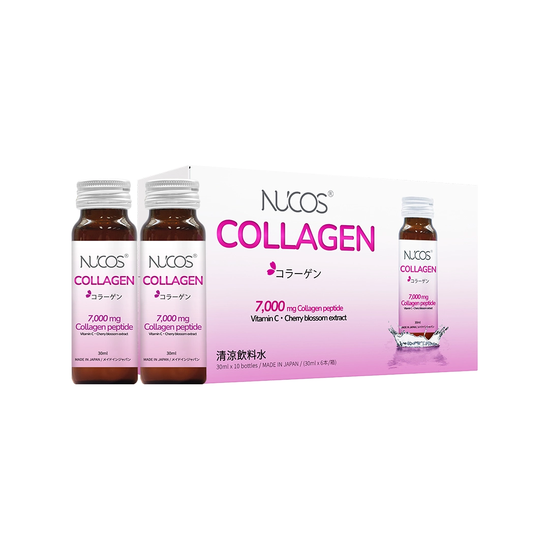 Nước uống Collagen chống lão hóa, trắng da Nucos Collagen 7000 (Hộp 10 chai x 30 ml)