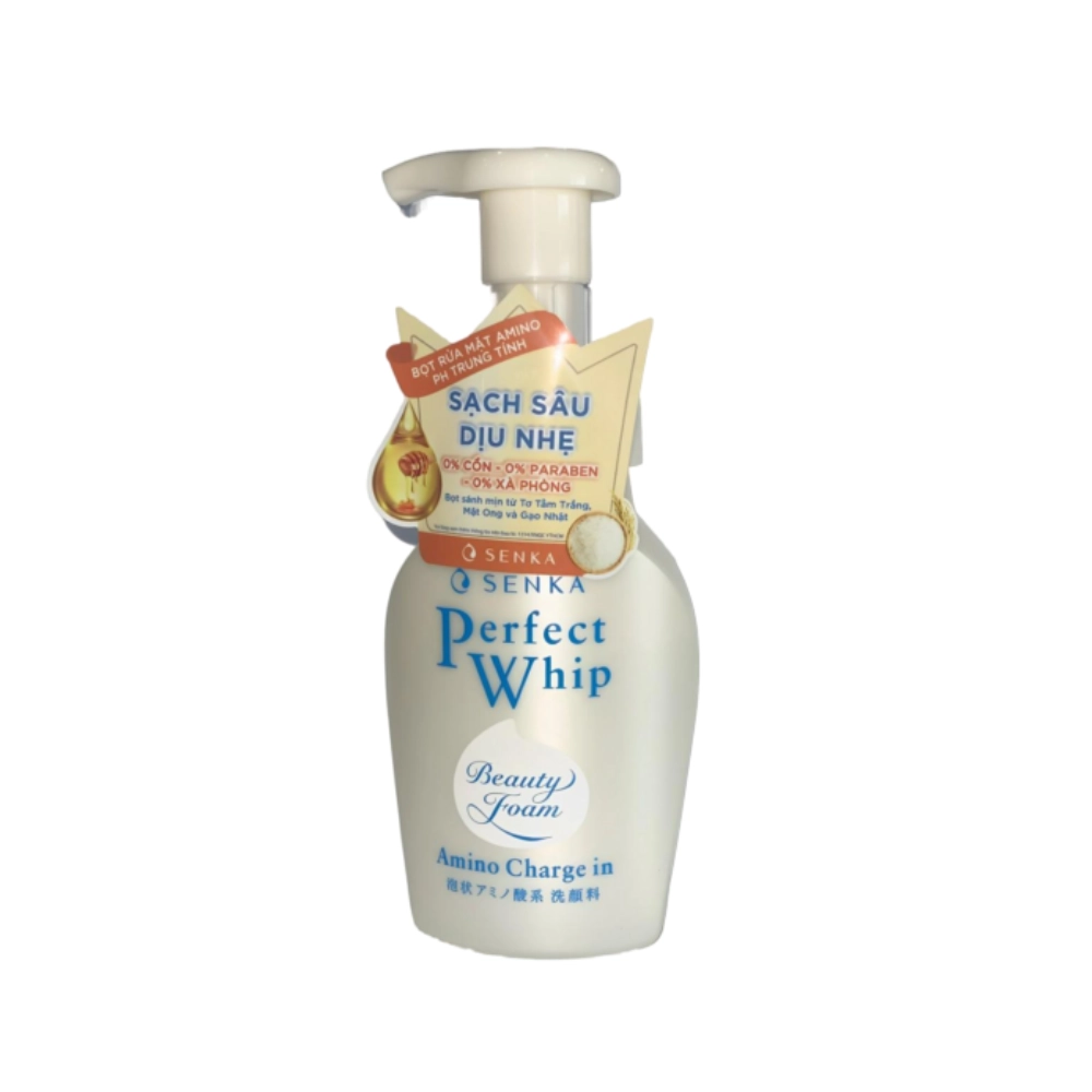 Bọt rửa mặt sạch sâu và dịu nhẹ Senka Perfect Whip Amino Charge in 150ml