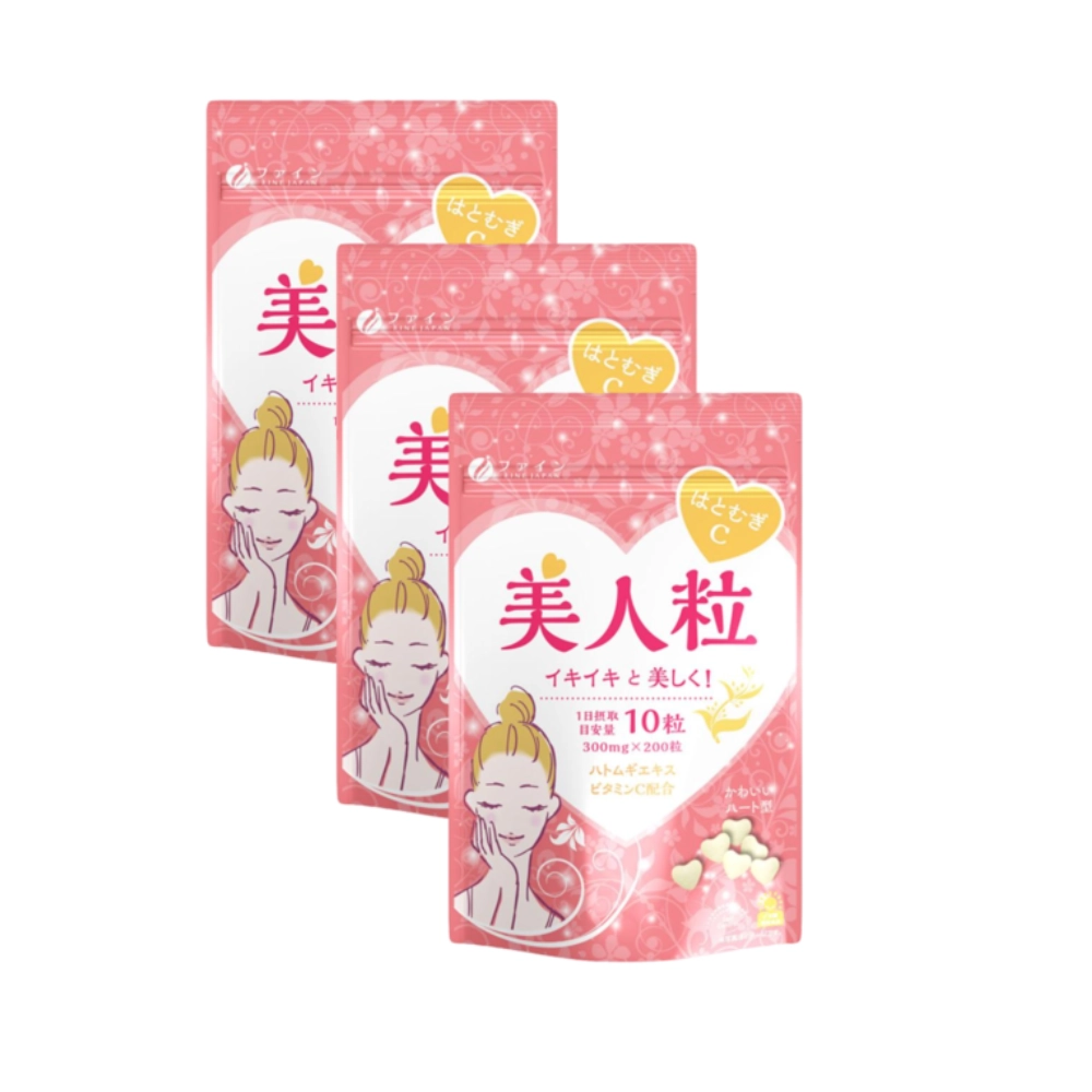 Comho 3 Viên uống trắng da Hatomugi & Vitamin C Fine Japan 200 viên