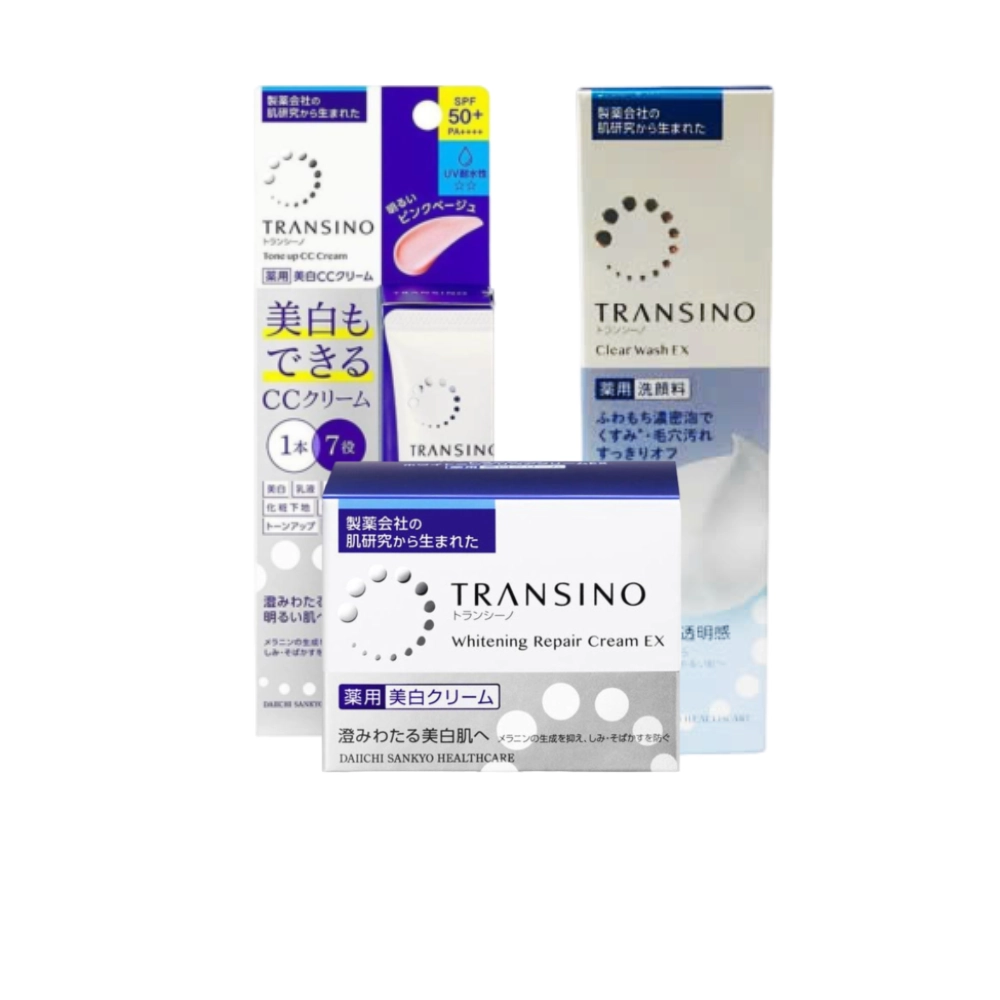 Combo 3 bước phục hồi da nám, trắng sáng rạng ngời Transino