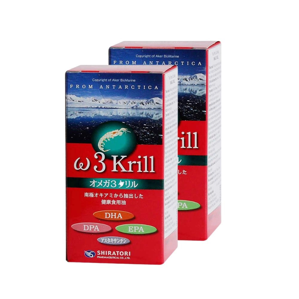Combo 2 Viên uống bổ sung Omega 3 Krill Shiratori 80 viên (Date 5/26)