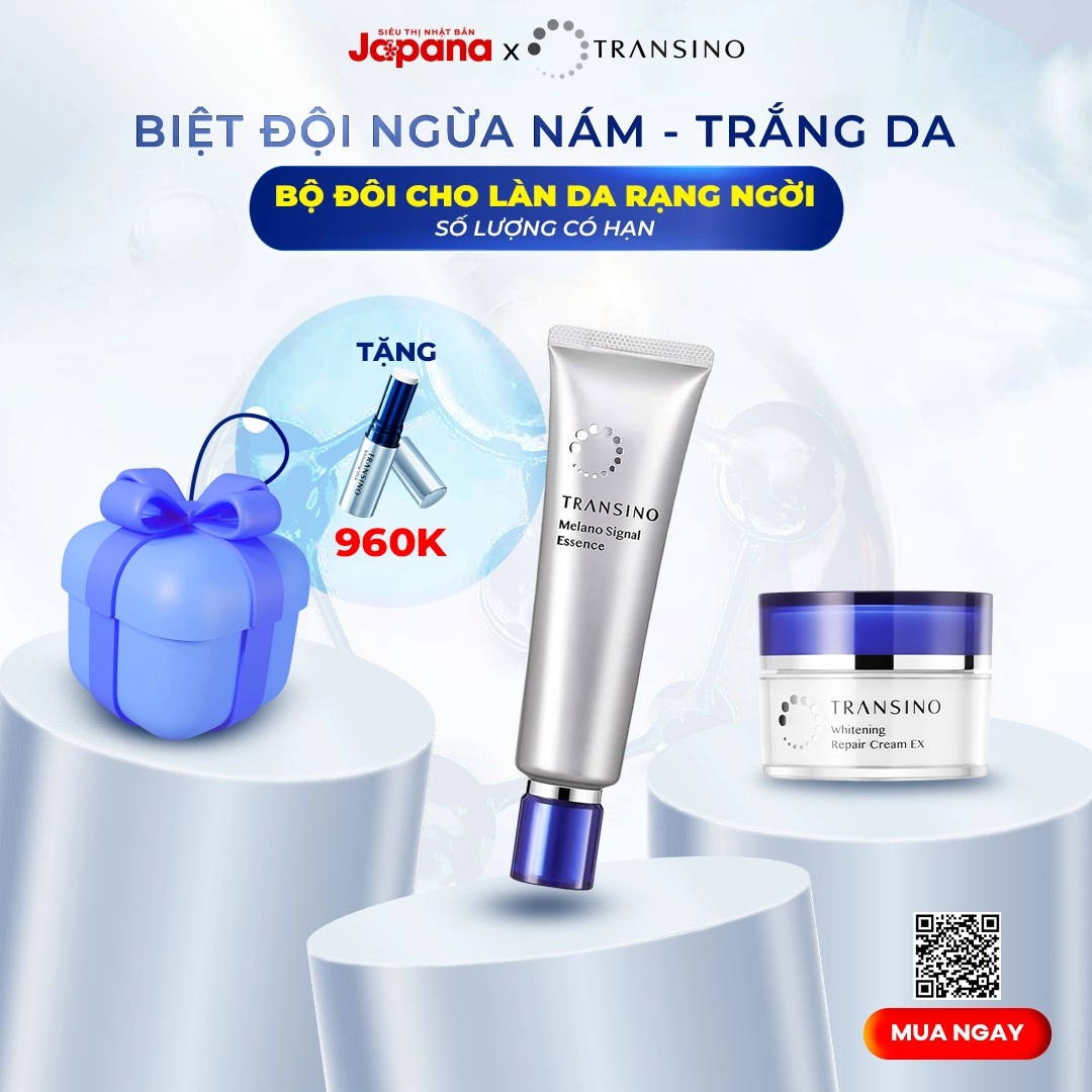 Bộ đôi Transino ngừa nám trắng sáng rạng ngời