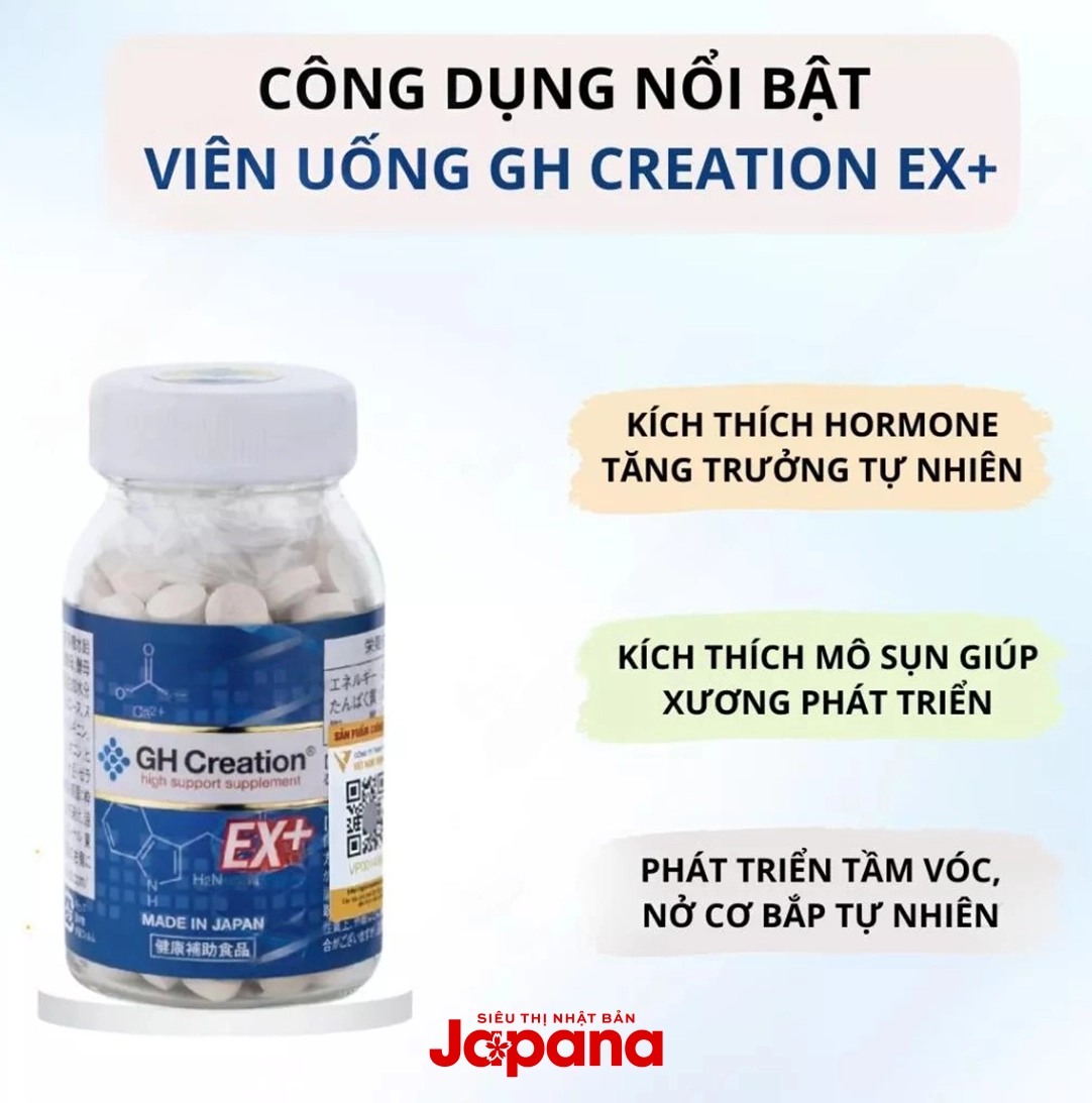 Viên uống tăng chiều cao GH Creation EX+ 270 viên (Chính hãng)