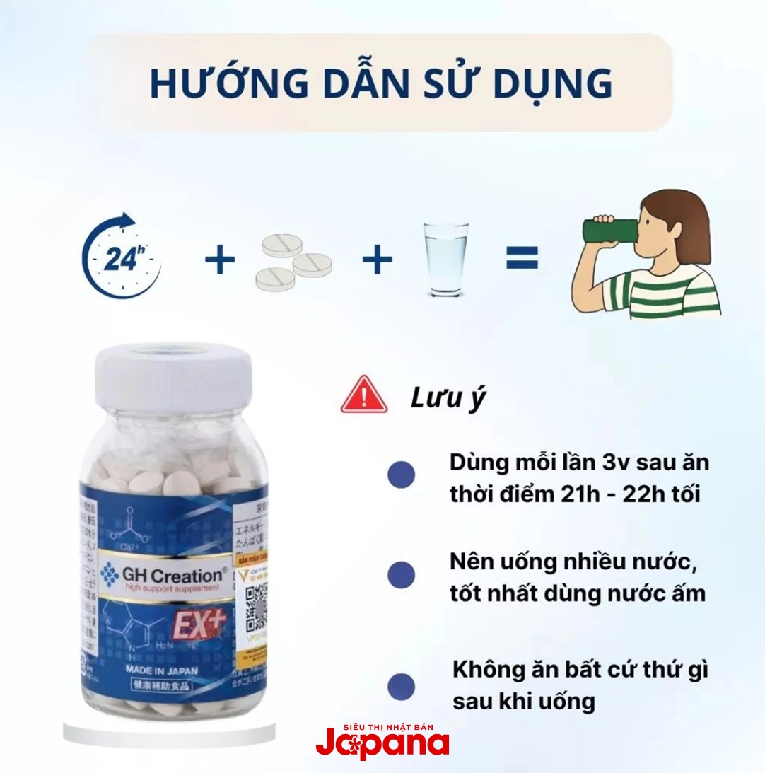 Viên uống tăng chiều cao GH Creation EX+ 270 viên (Chính hãng)