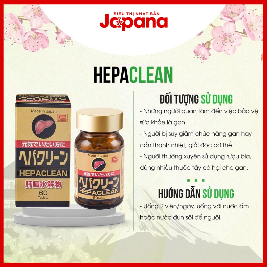 Viên uống bổ gan Ribeto Shoji Hepaclean 60 viên