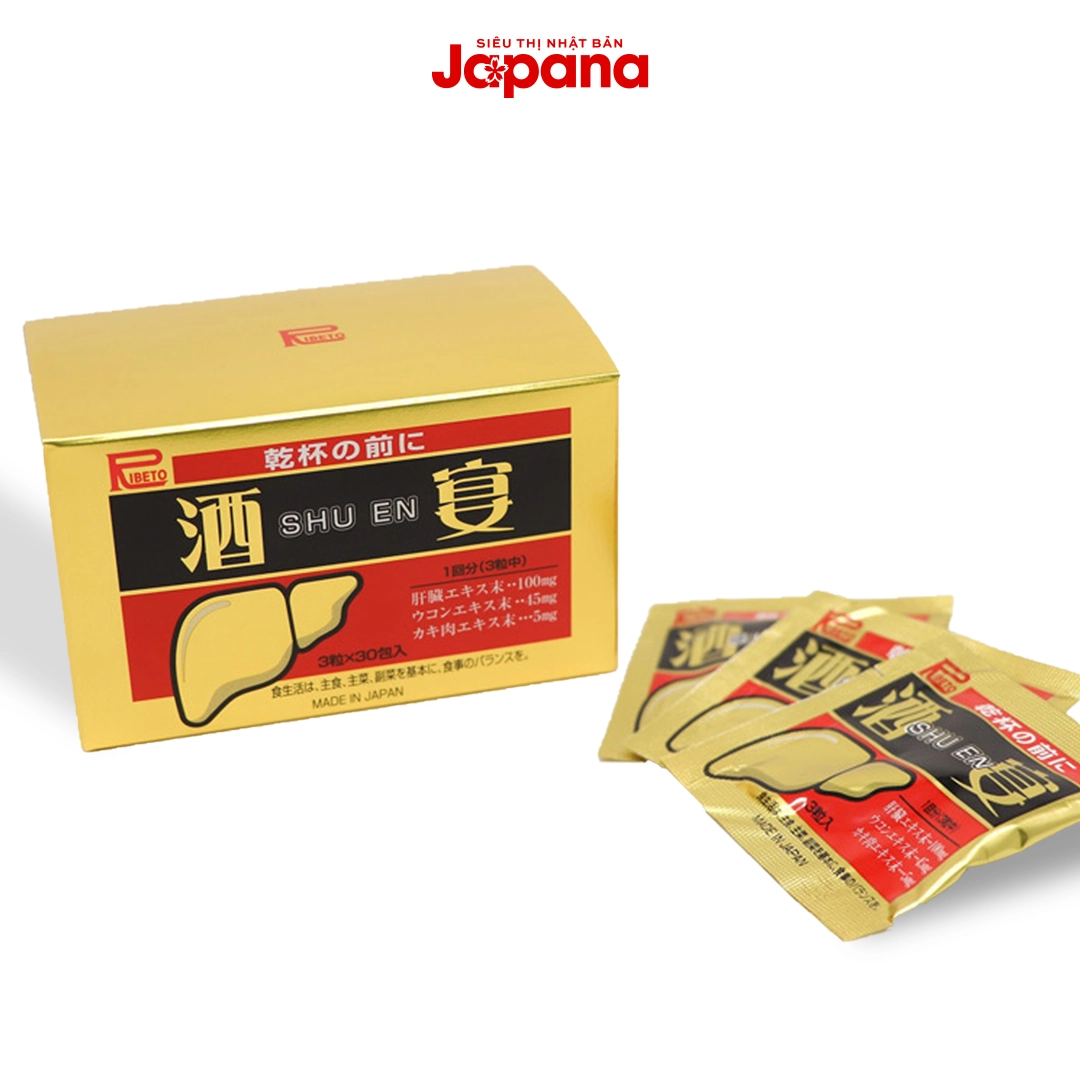Viên uống giải rượu Ribeto Shoji Shuen Nhật Bản (Hộp 30 gói x 3 viên)