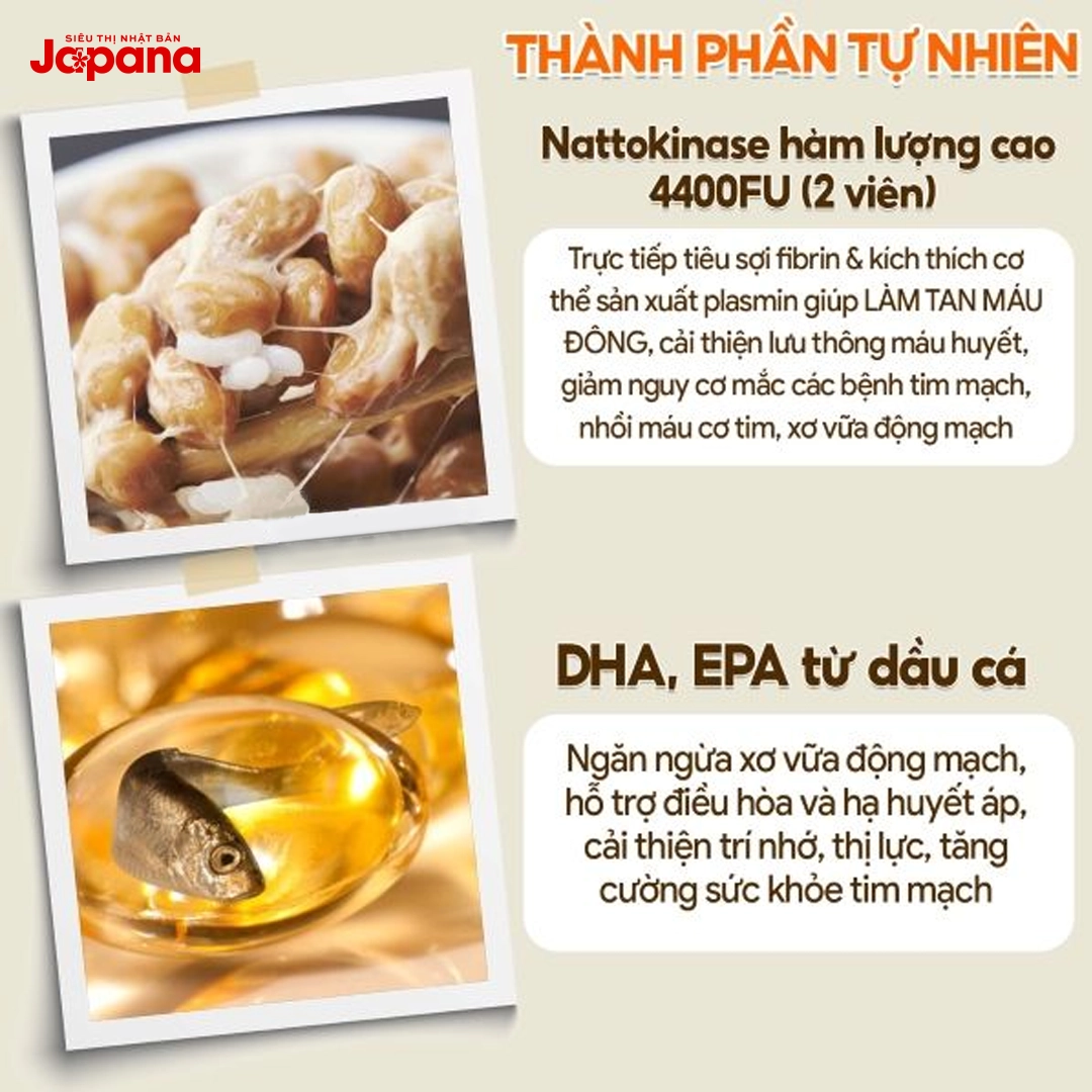 Viên uống phòng ngừa đột quỵ Mamori Nattokinase 60 viên