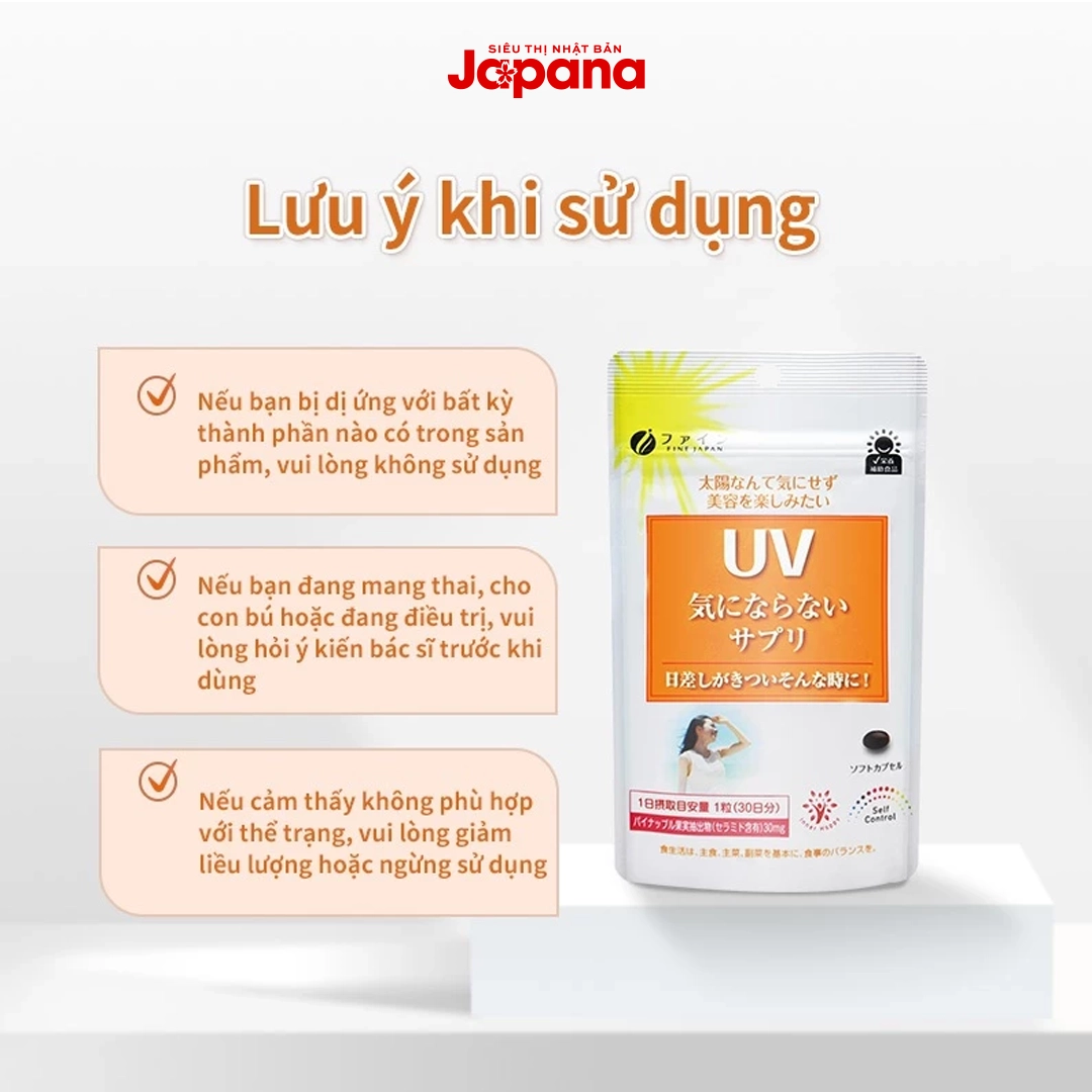 Viên uống chống nắng UV Fine Japan 30 viên