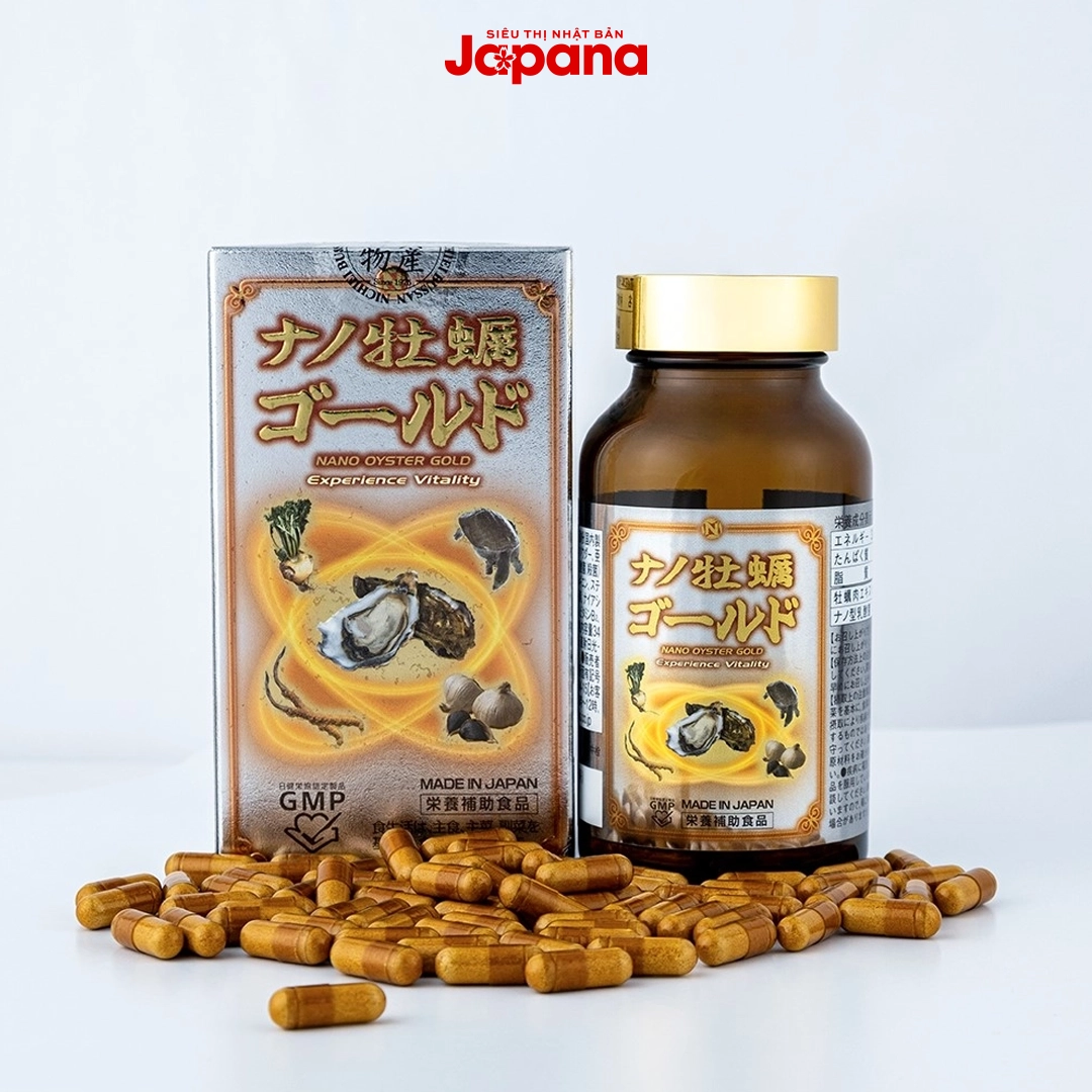 Viên uống tinh chất hàu Nano Gold Nichiei Bussan 120 viên (Date 8/26)