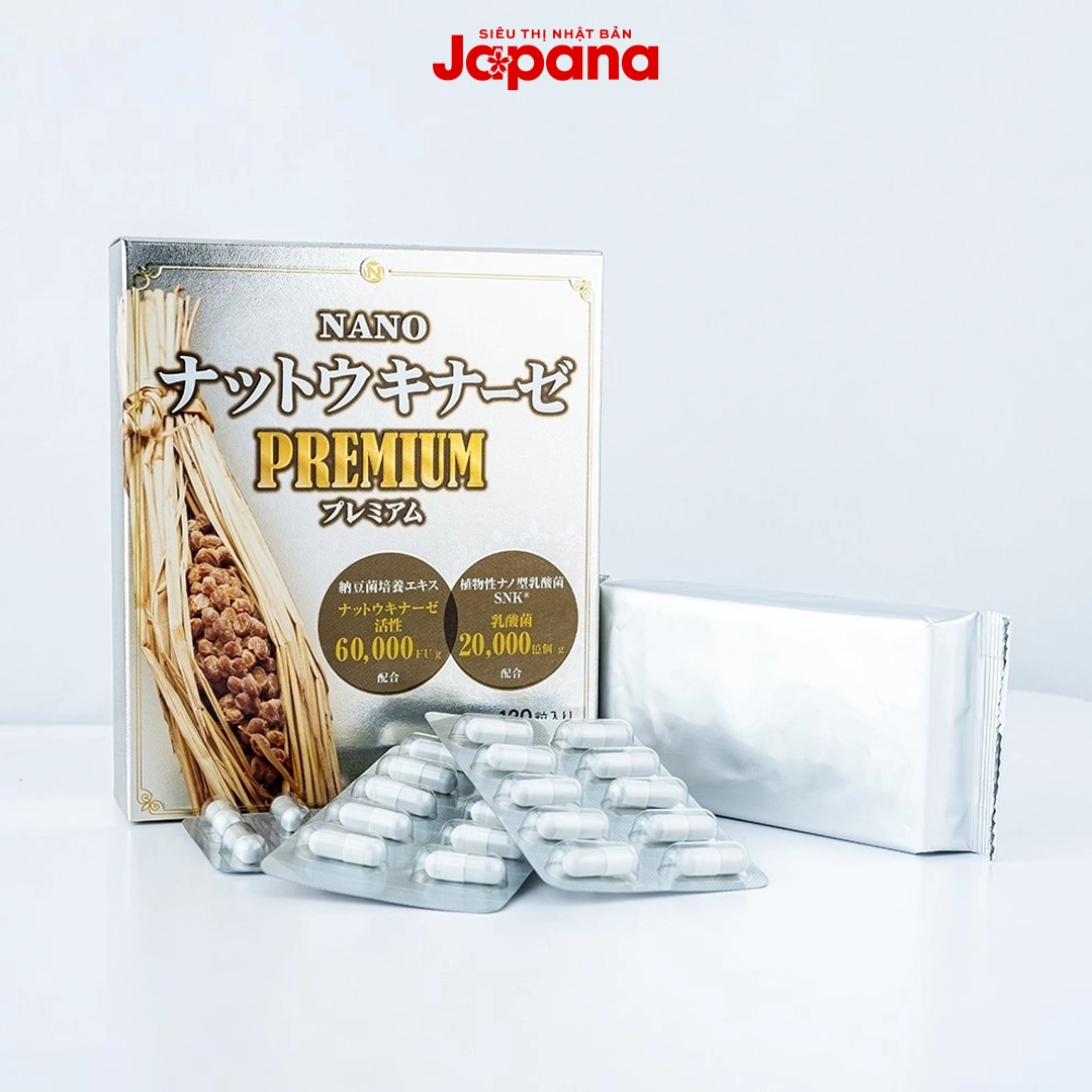 Viên uống phòng ngừa đột quỵ, tai biến Nattokinase Nano Premium 120 viên
