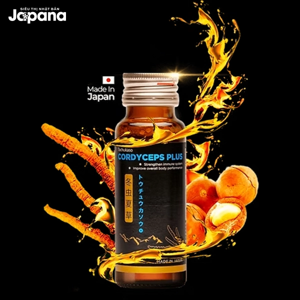 Nước uống đông trùng hạ thảo Fine Japan Cordyceps Plus (Hộp 10 chai x 50ml)