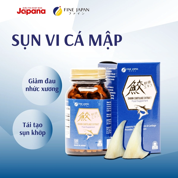 Viên uống bổ xương khớp Fine Japan Shark Cartilage 520 viên
